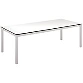 Gloster Riva Rectangular 8 Seater Outdoor Dining Table, White HPL / Crystal White, width 220cm