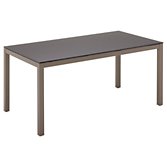 Gloster Riva Rectangular 6 Seater Outdoor Dining Table, Black HPL / Russet, width 160cm