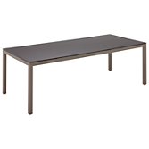 Gloster Riva Rectangular 8 Seater Outdoor Dining Table, Black HPL / Russet, width 220cm