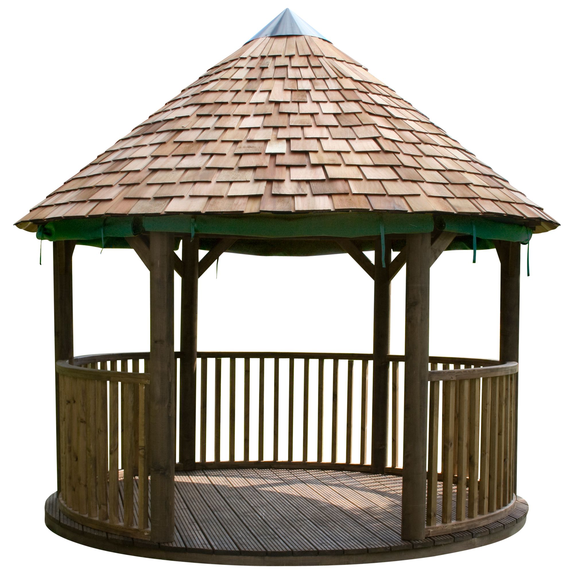 John Lewis Round Gazebo, Timber, Dia. 3.2m at John Lewis