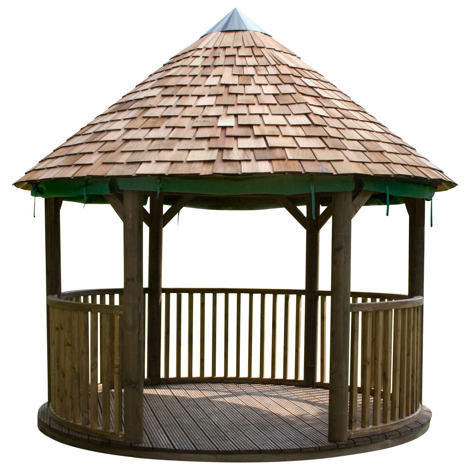 John Lewis Round Gazebo, Timber, Dia. 3.8m at John Lewis