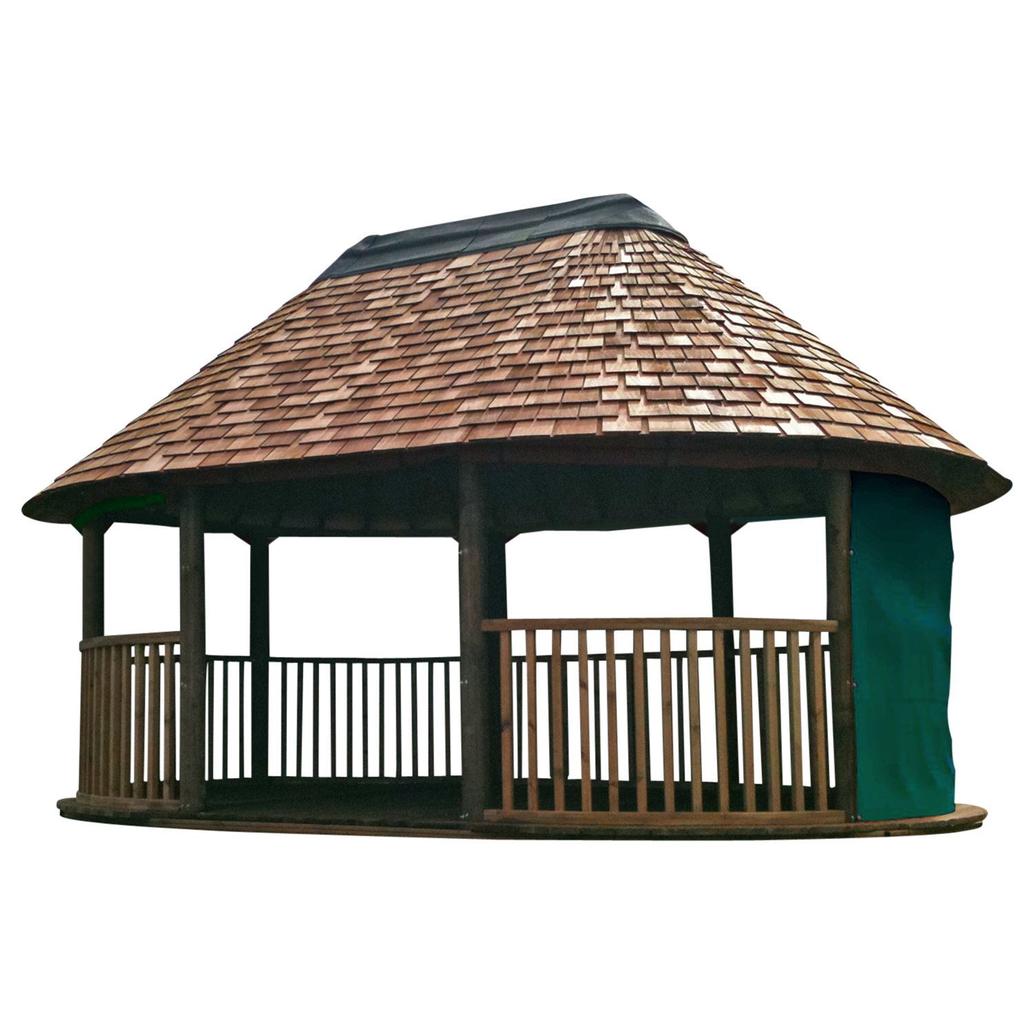 John Lewis Oval Gazebo, Timber, 4.2 x 6m at John Lewis