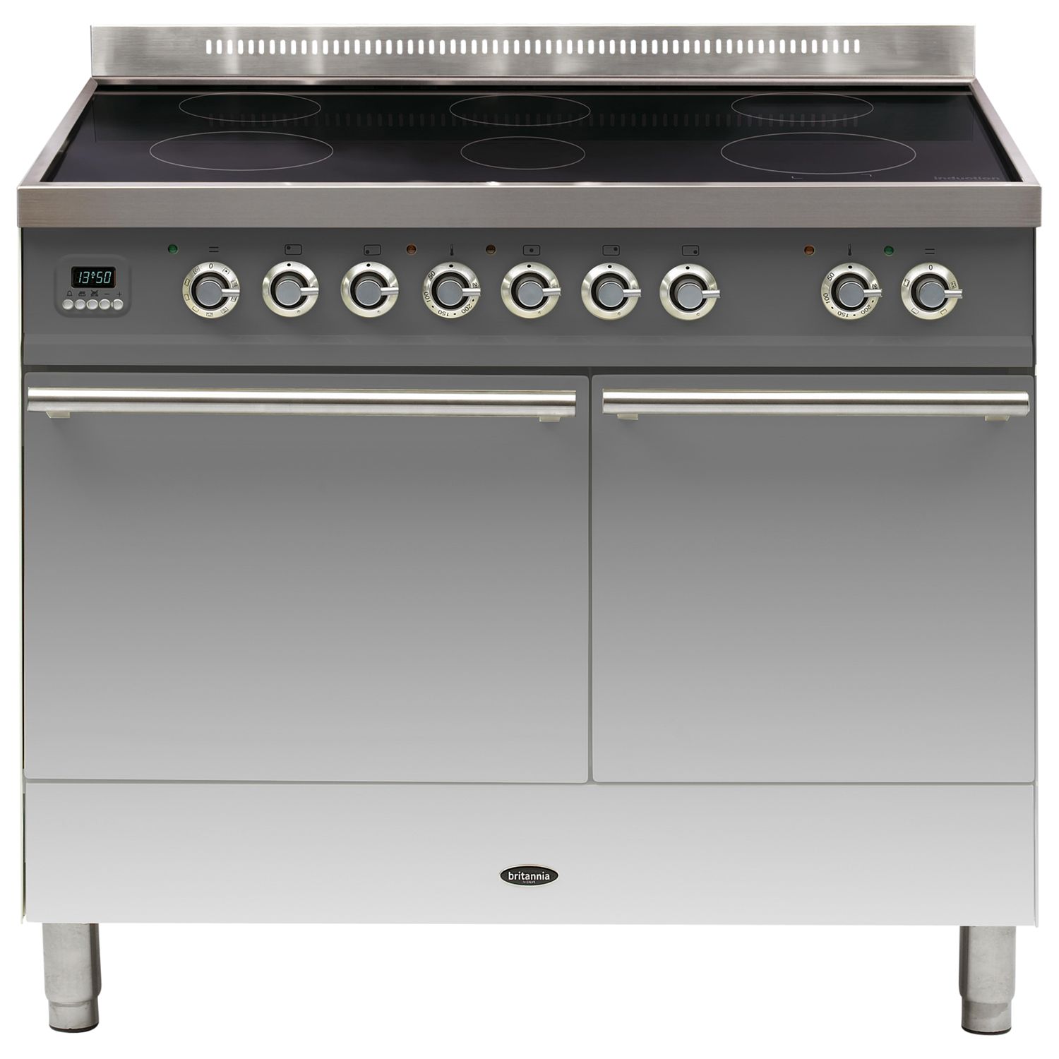Britannia SI-INE10T-DL-S Dynasty Induction Range Cooker, Stainless Steel at John Lewis