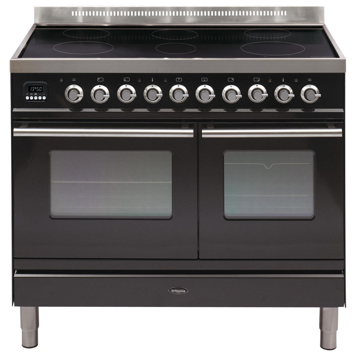 Britannia SI-INE10T-SLX-K Sigma Induction Range Cooker, Gloss Black at John Lewis