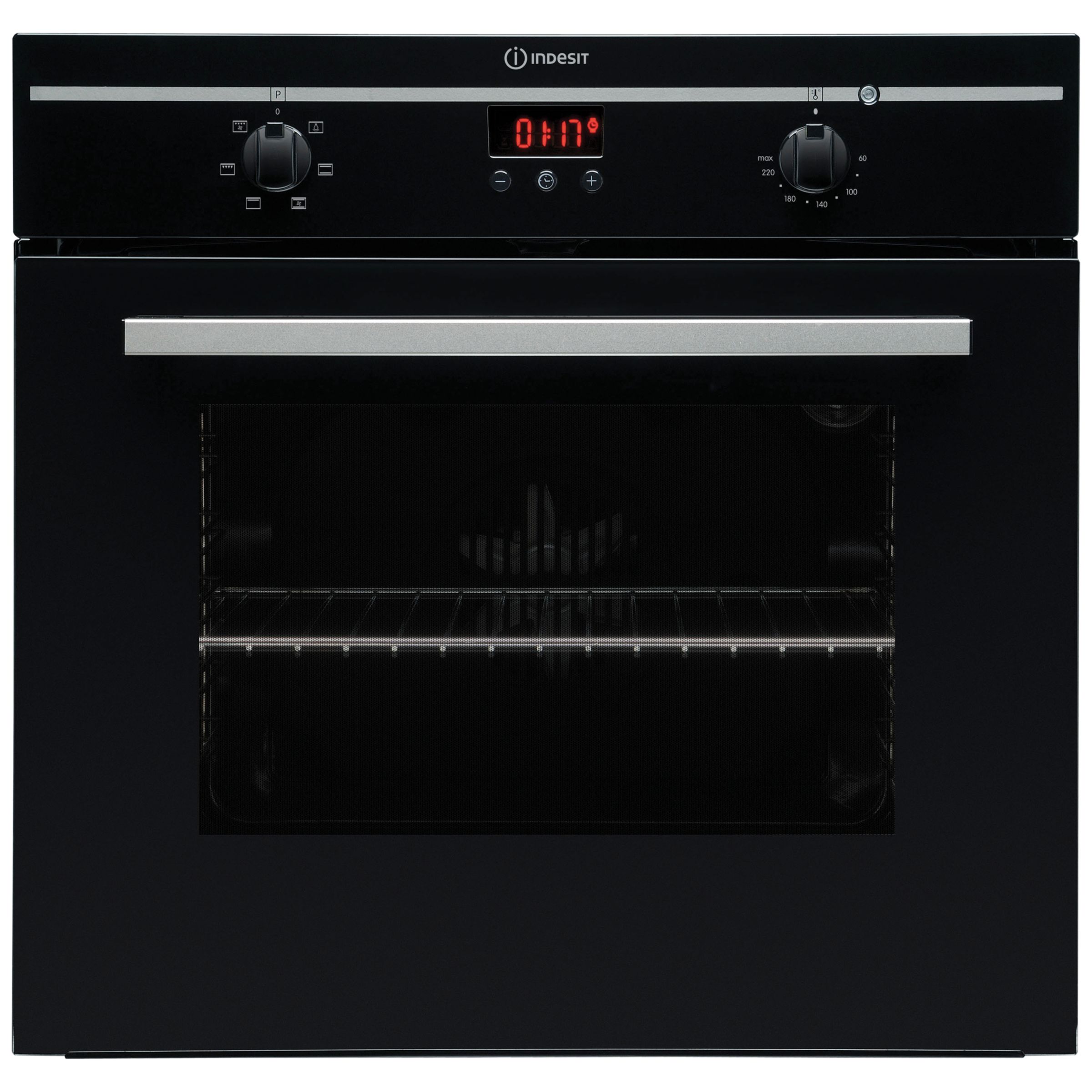 Indesit FIM53KABK Single Electric Oven, Black at John Lewis