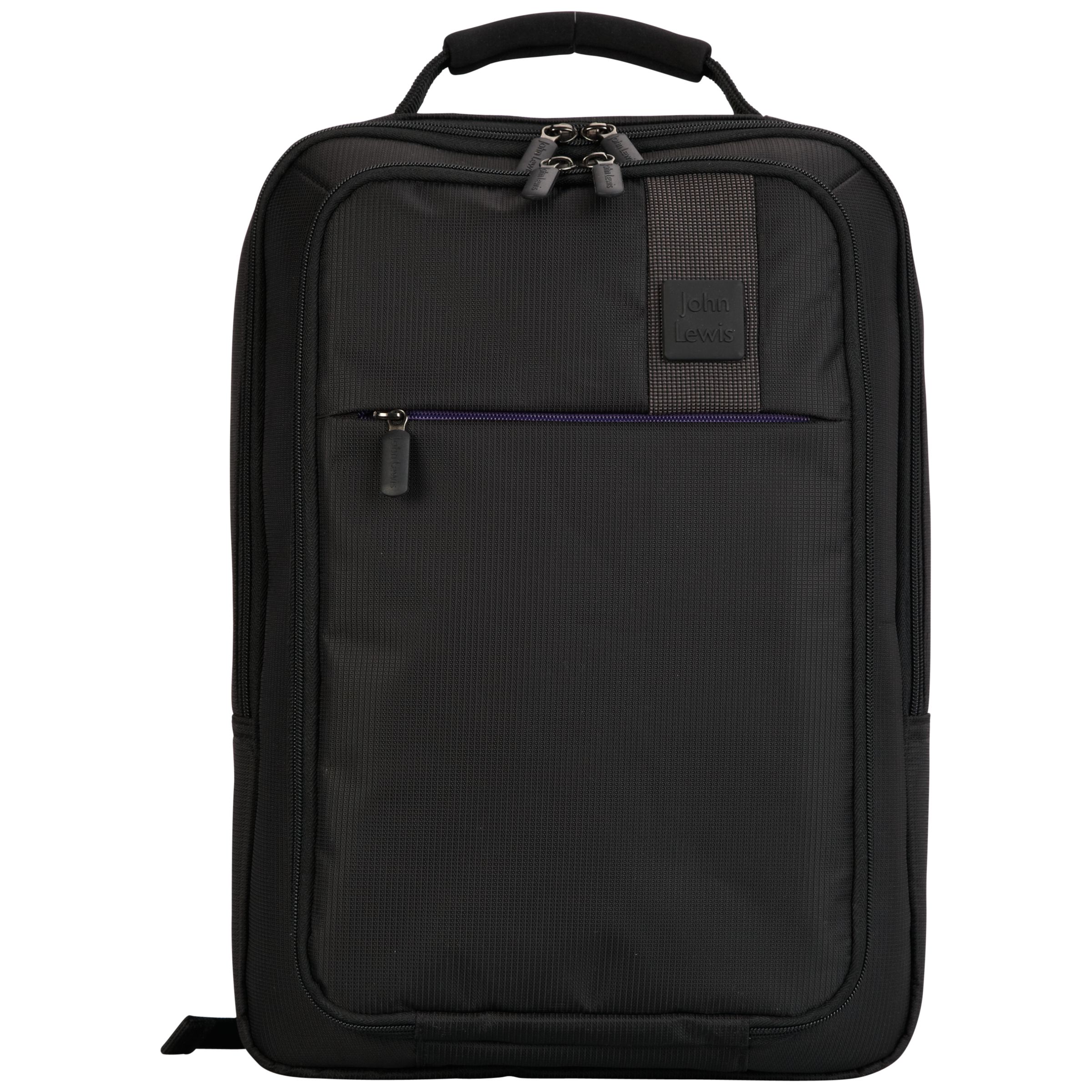 John Lewis X'Air 11.5" Laptop/iPad Backpack Black/Purple