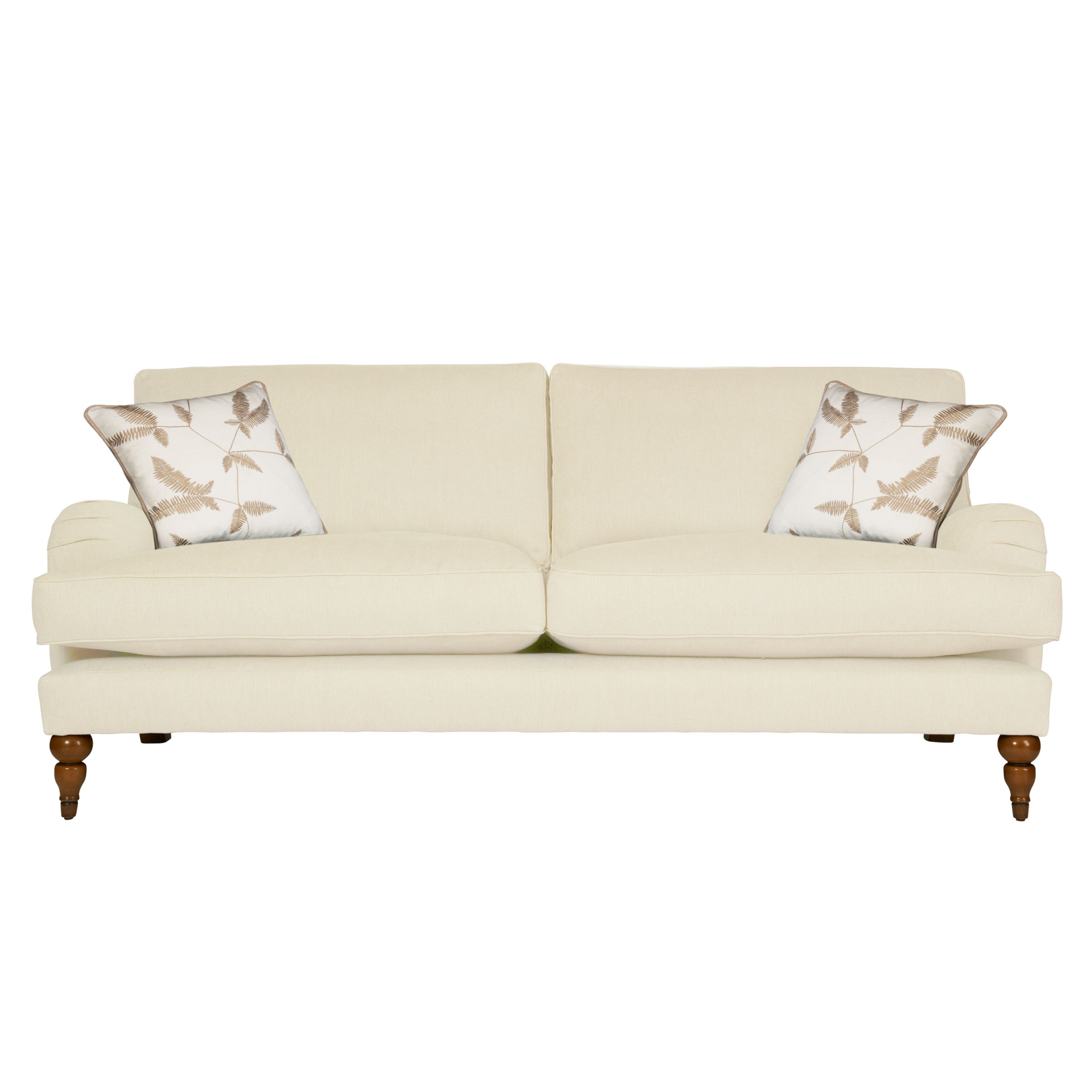 John Lewis Penryn Large Sofa, White / Elna, width 202cm
