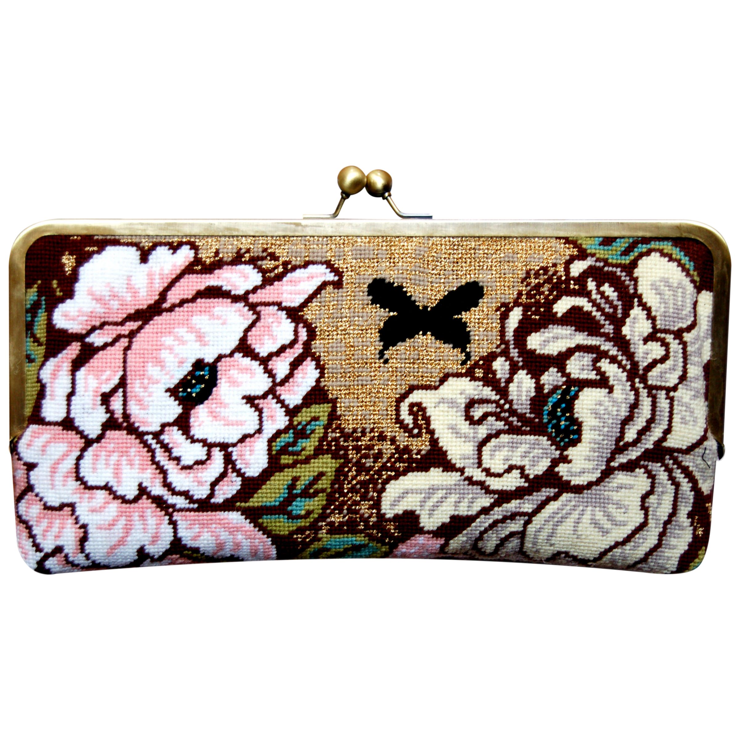 Felicity Hall English Garden Needlepoint Clutch Bag Kit