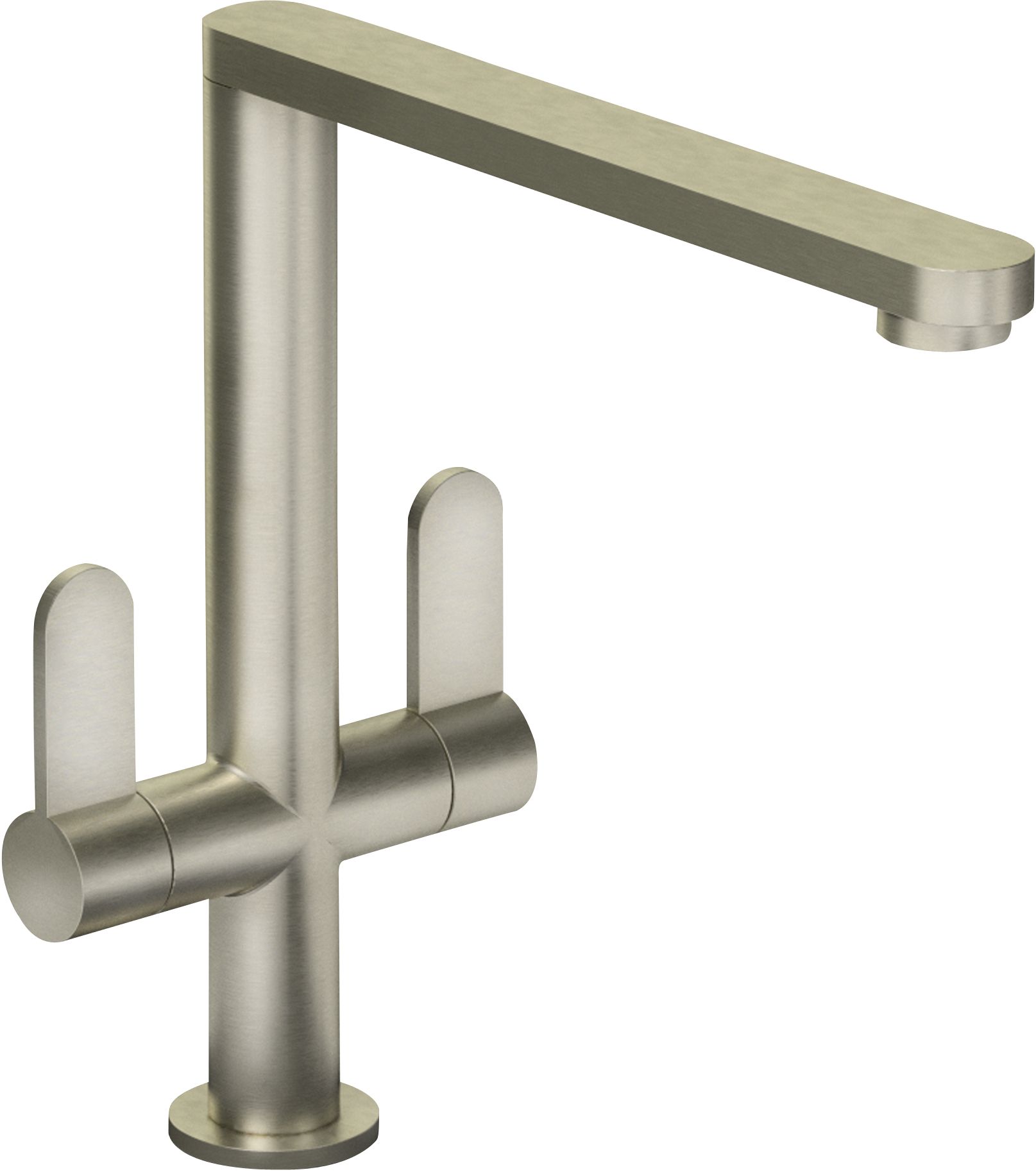 Abode Linear Monobloc Tap, Brushed Nickel at John Lewis