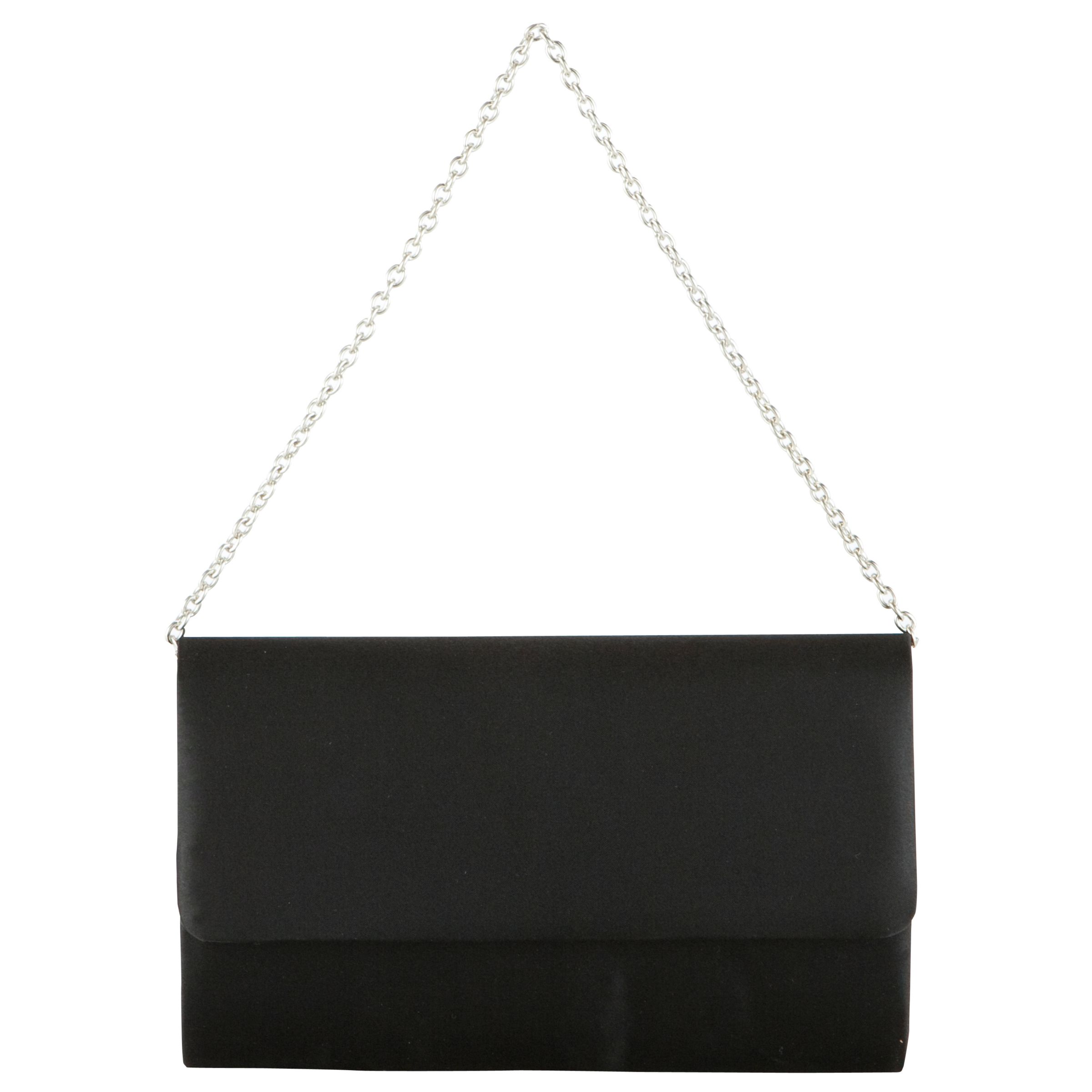 John Lewis Satin Clutch Handbag, Black
