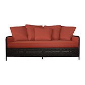 Barlow Tyrie Kirar Outdoor Sofa, Java / Dupione Papaya, width 195.50cm