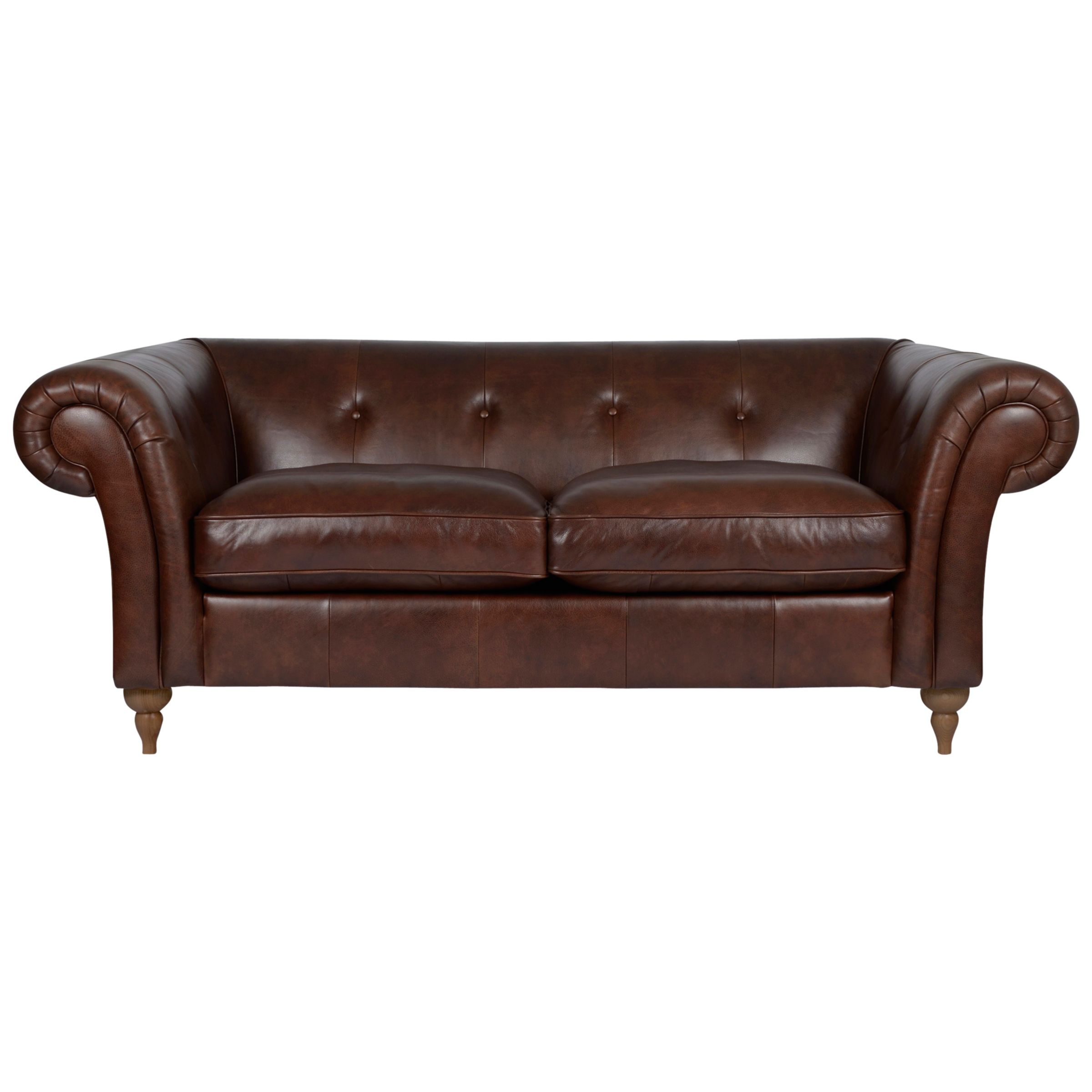 John Lewis Joshua Large Sofa, Breton Leather, width 210cm