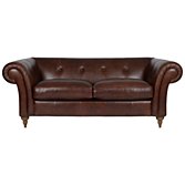 John Lewis Joshua Large Sofa, Breton Leather, width 210cm
