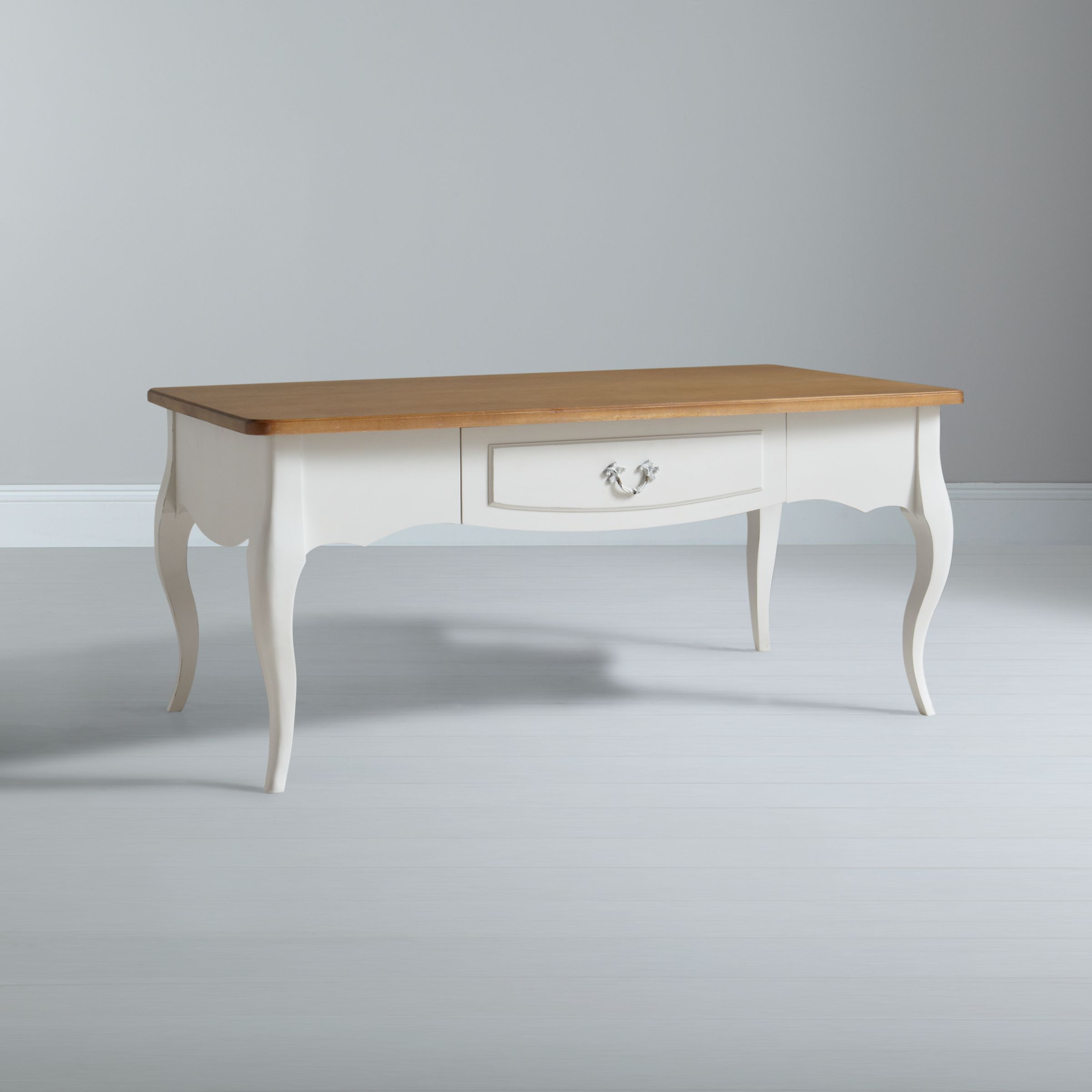 John Lewis Camille Coffee Table, Wood Top, width 110cm