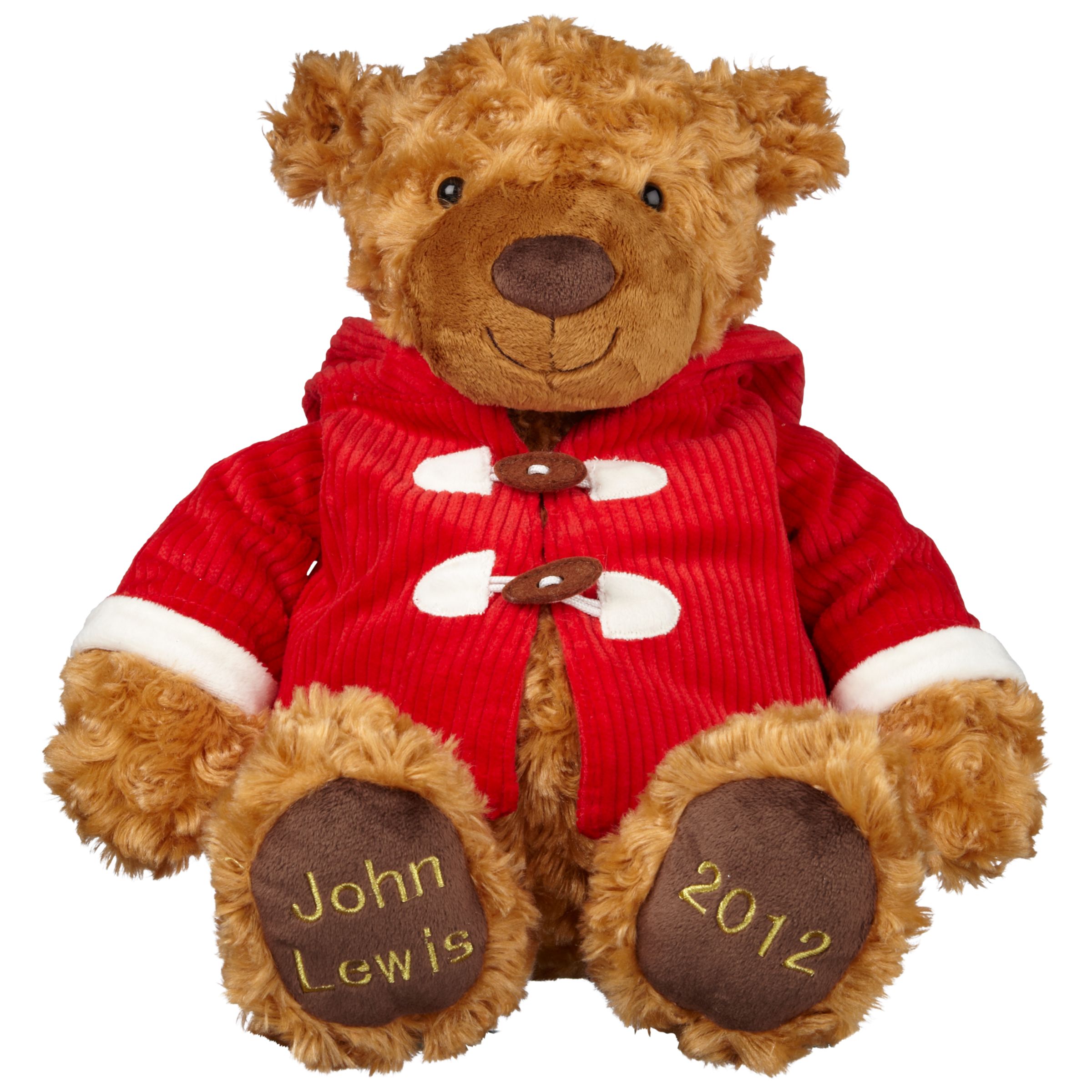 John Lewis Lewis Christmas Bear Large, Brown/Red