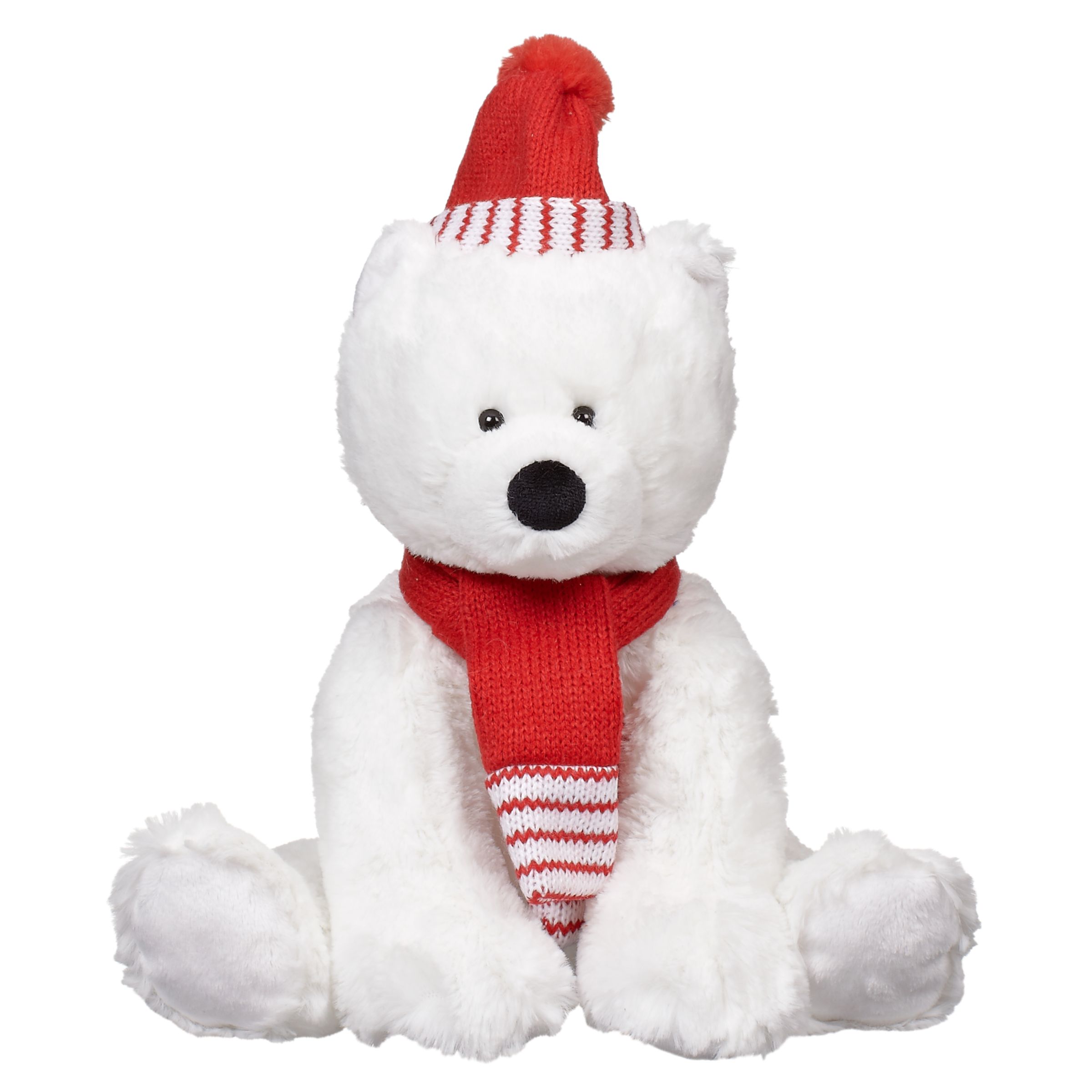 John Lewis Pip Polar Bear, Large, Red/White