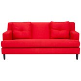 House by John Lewis Alex Small Sofa, Red / Dark Leg, width 165cm