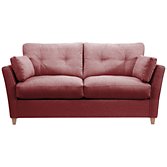 John Lewis Chopin Medium Sofa Bed with Memory Foam Mattress, Scarlet, width 184cm