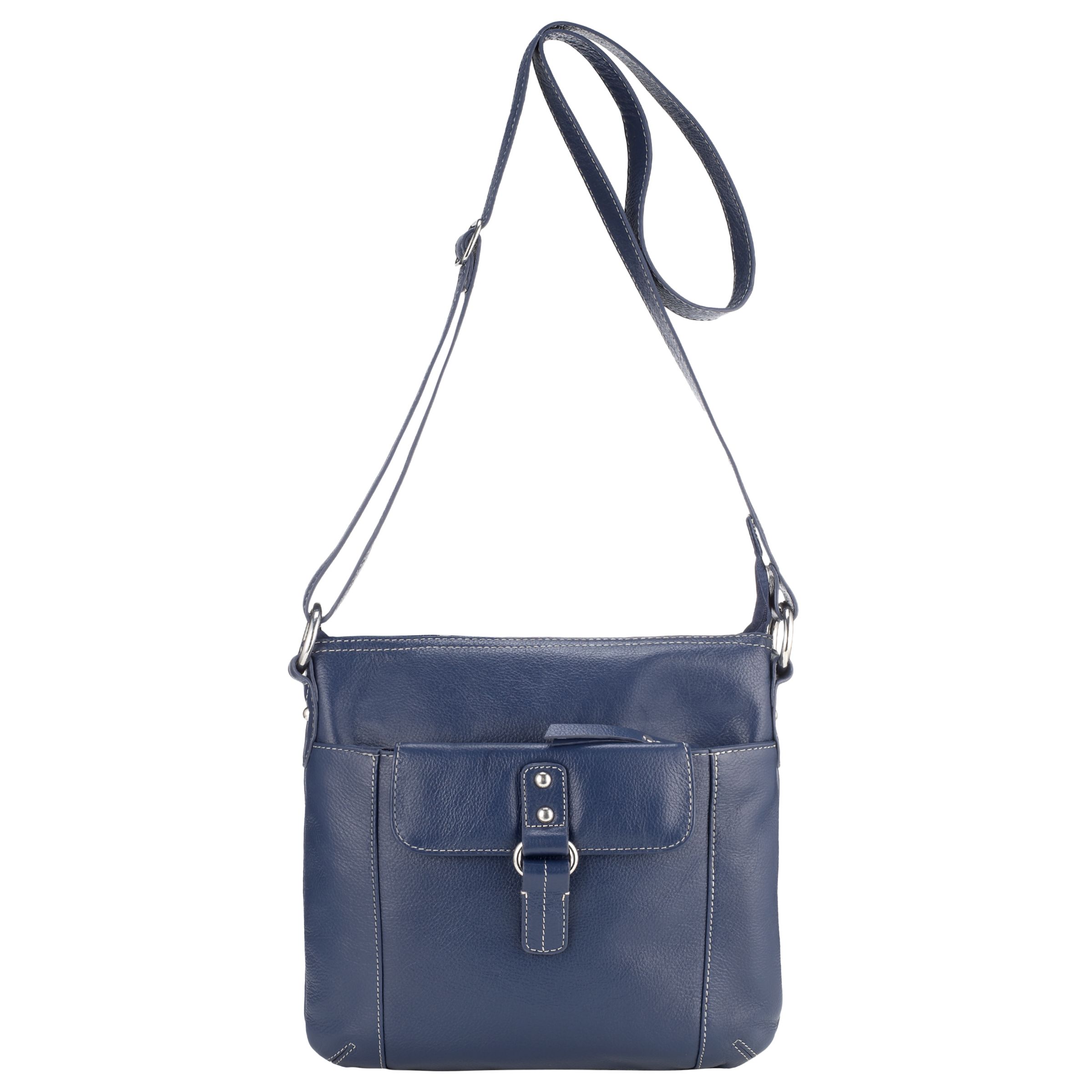 John Lewis Large Crossbody Handbag, Navy