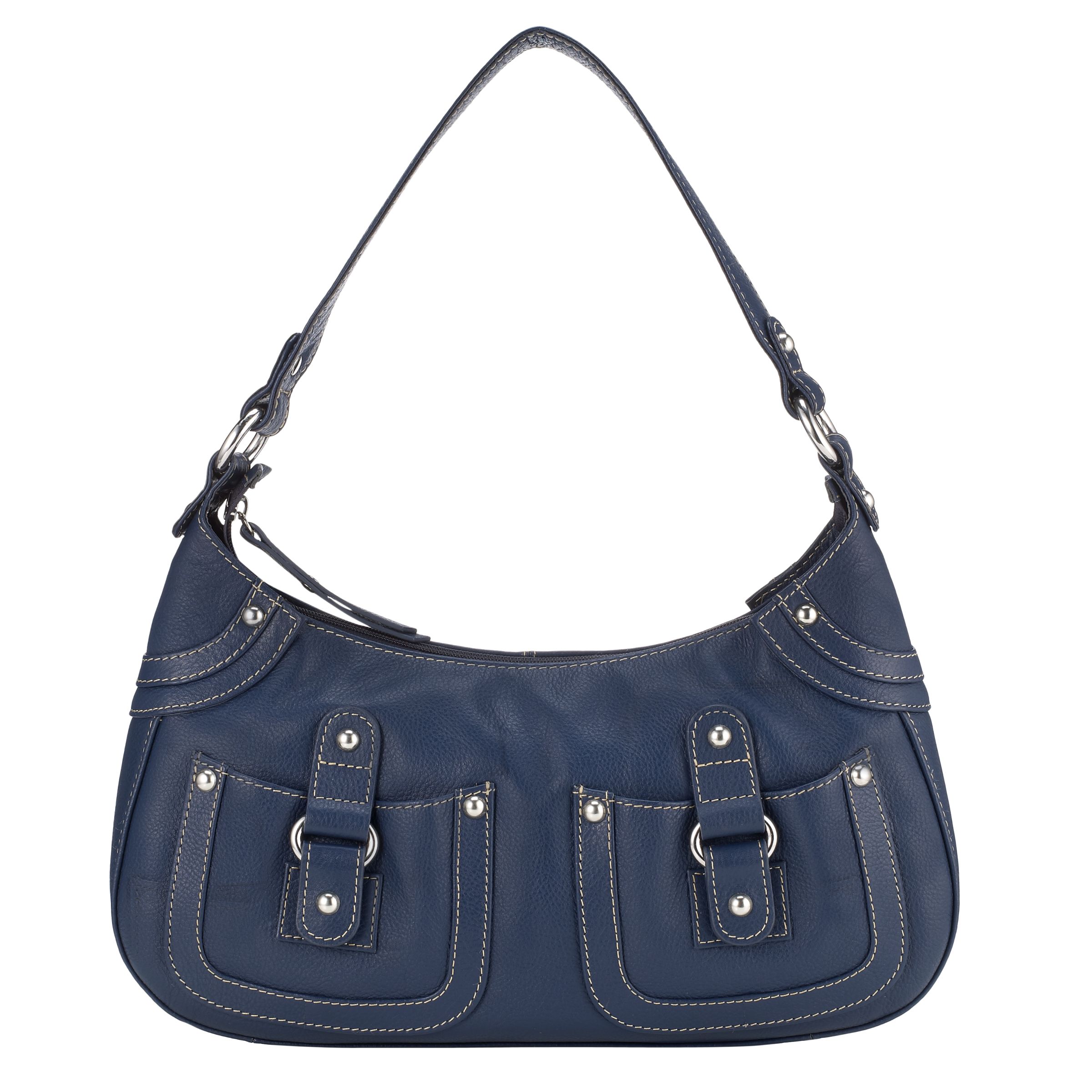 John Lewis Small Shoulder Handbag, Navy
