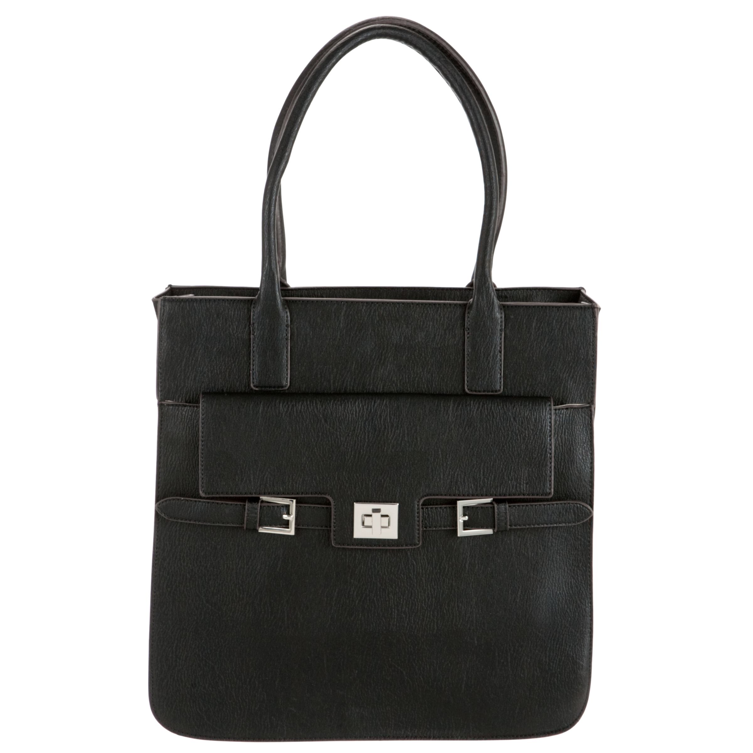 John Lewis Buckle Tote Handbag, Black
