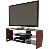 Alphason Francium 110 TV Stand for up to 42-inch TVs, Black/Walnut, width 110cm