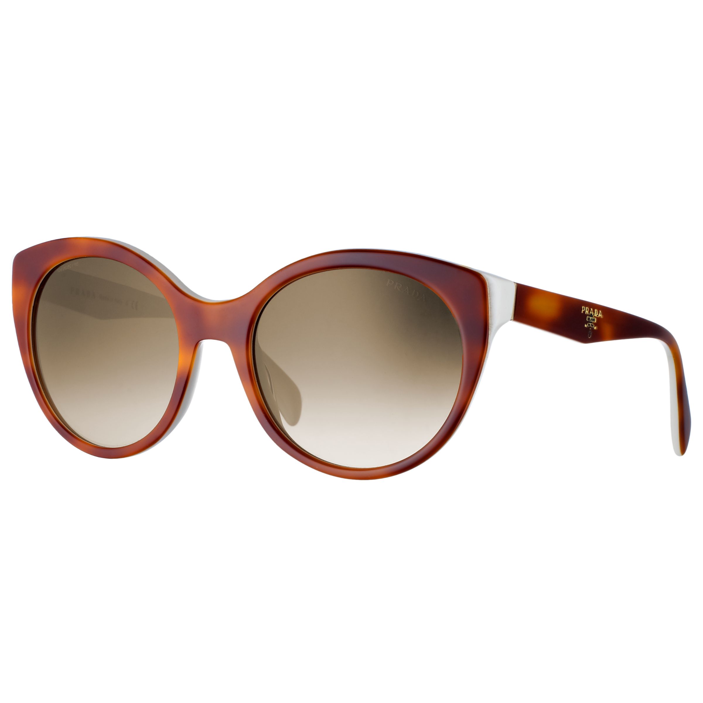 Prada Two Tone Handbag Logo Sunglasses, Light Brown