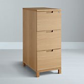 John Lewis Abacus 3 Drawer Filing Cabinet, Oak, width 43cm