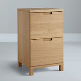 John Lewis Abacus Narrow Filing Cabinet, Oak, width 43cm