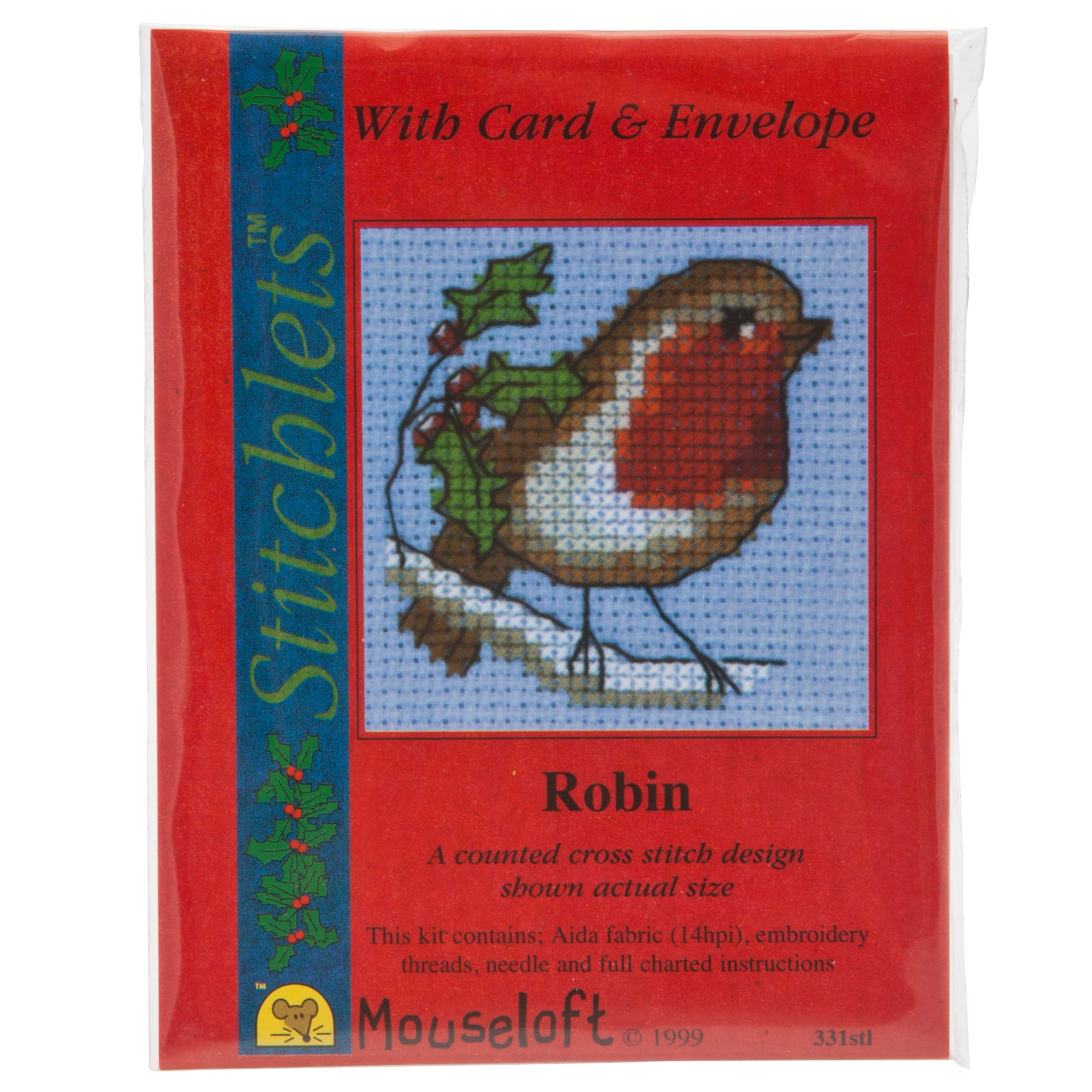 Mouseloft Cross-Stitch Kit, Red Robin