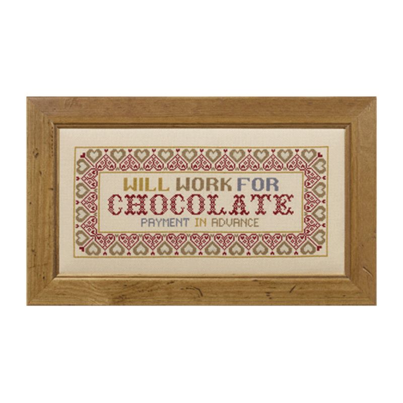 The Historical Sampler Company Cross-Stitch Kit, Will Work For Chocolate