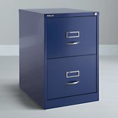 Bisley 2 Drawer Filing Cabinet, Blue, width 47cm