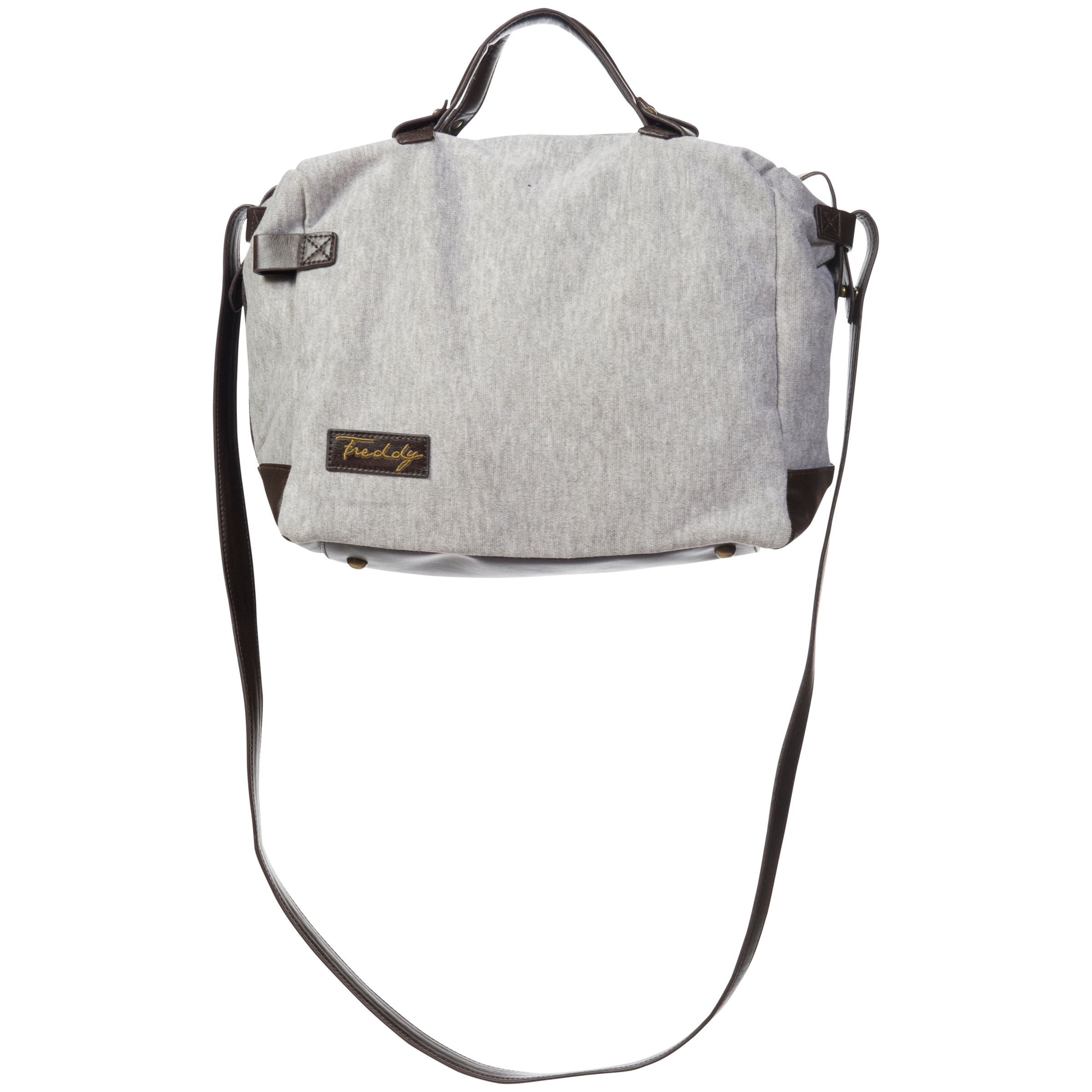 Freddy Fleece Shoulder Bag, Grey Marl