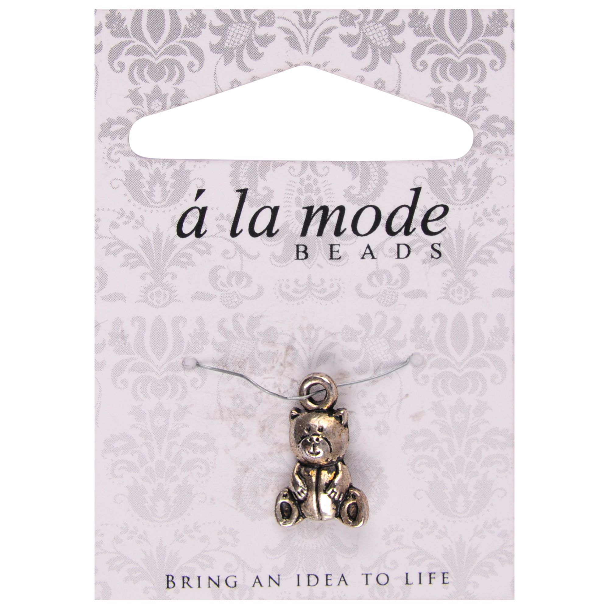 Groves A La Mode Charm, Bear, Silver