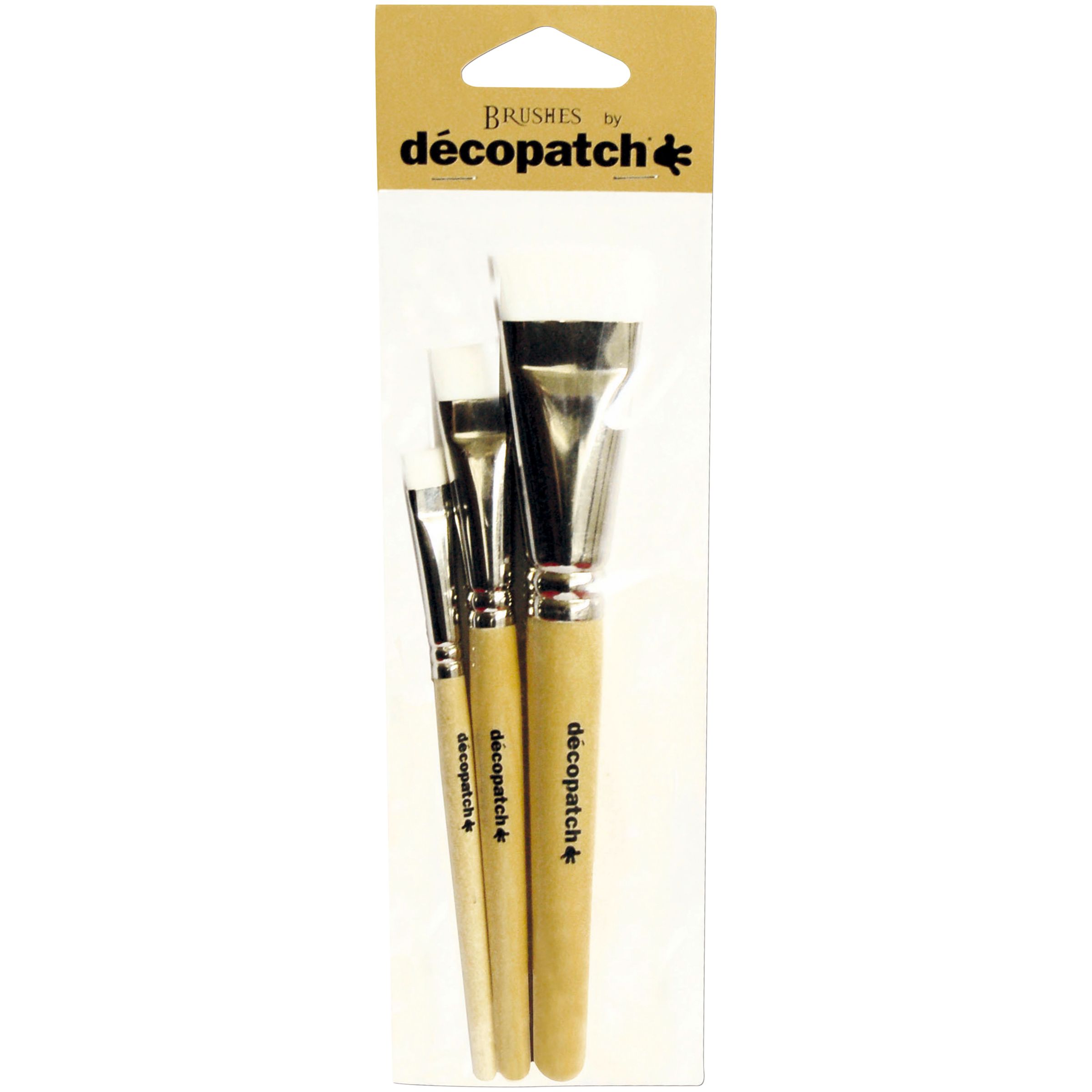Decopatch Mixed Brushes, Pack of 3