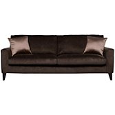 John Lewis Langham Grand Sofa, Velvet in Espresso, width 209cm