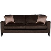 John Lewis Langham Large Sofa, Velvet in Espresso, width 194cm