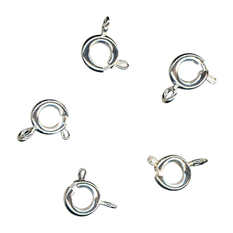John Lewis 6mm Bolt Rings, Pack of 100, Silver Plated