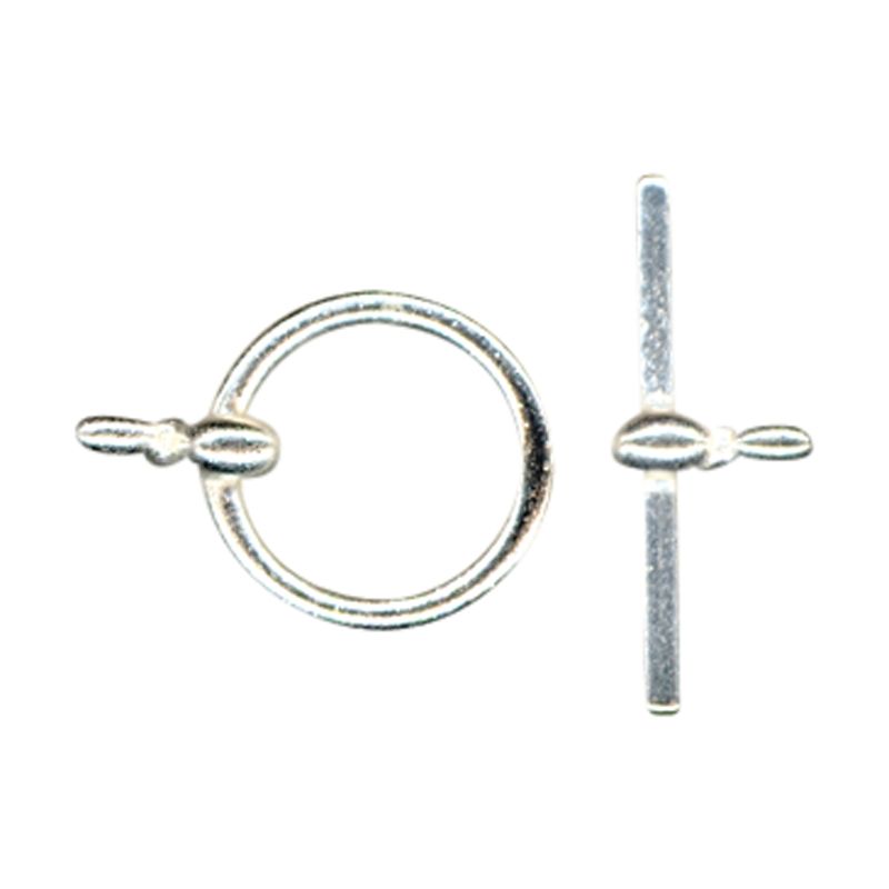 John Lewis 12mm Toggle Clasp, Pack of 5, Silver