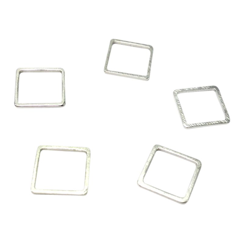John Lewis 10mm Square Whiz Links, Pack of 50, Silver Plated