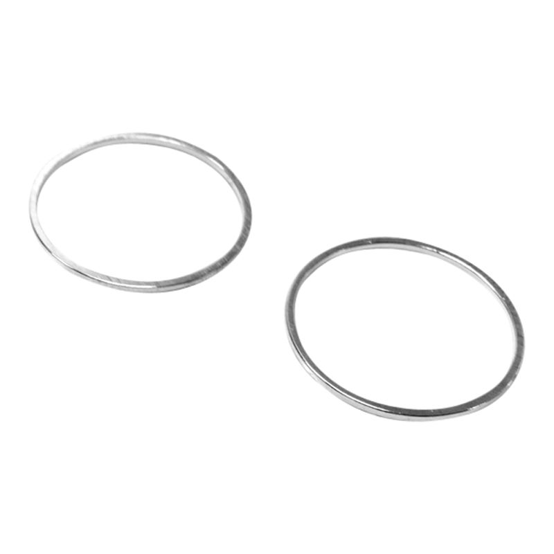 John Lewis 20mm Round Whiz Rings, Pack of 20, Silver Plated