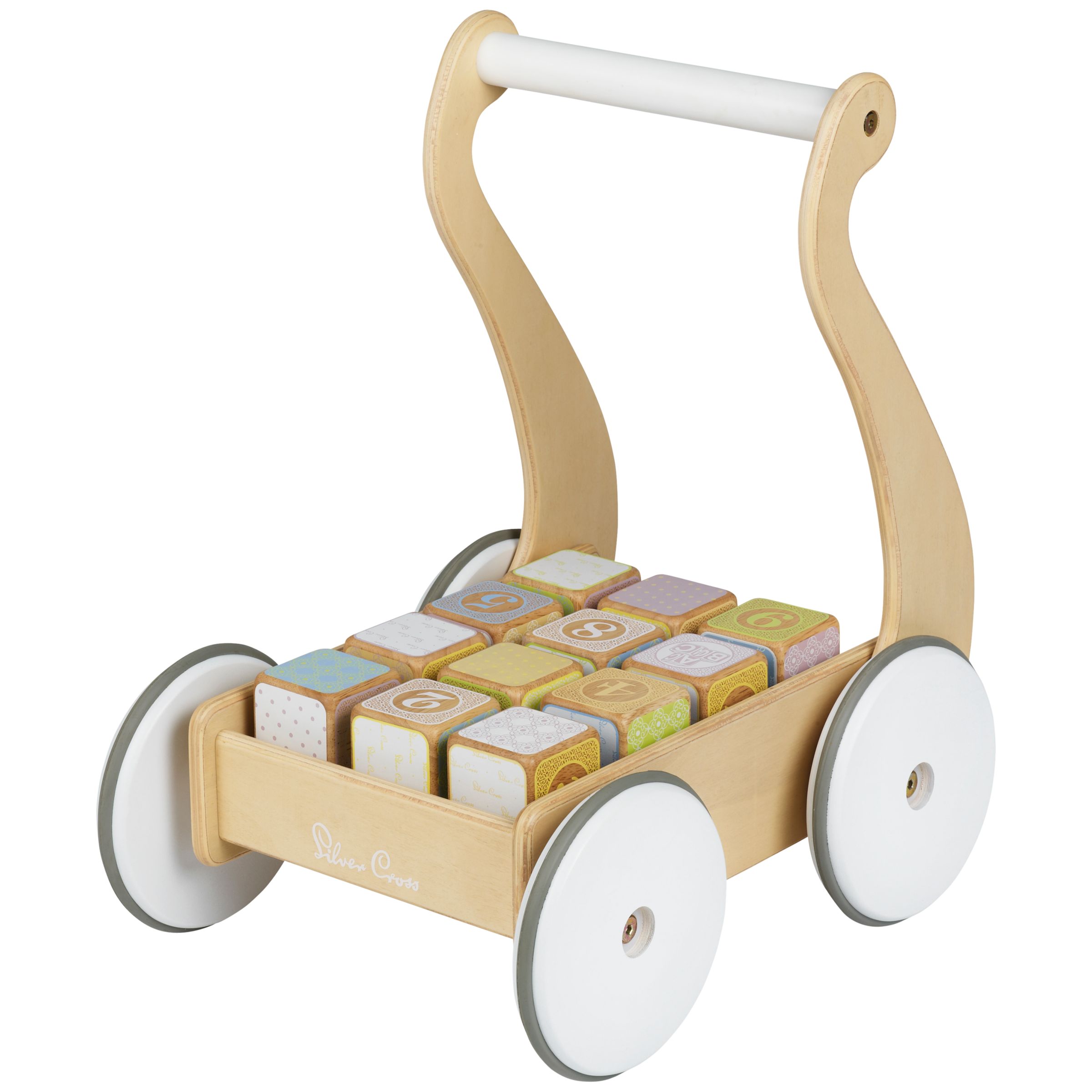Silver Cross Classic Wooden Push Along With Blocks