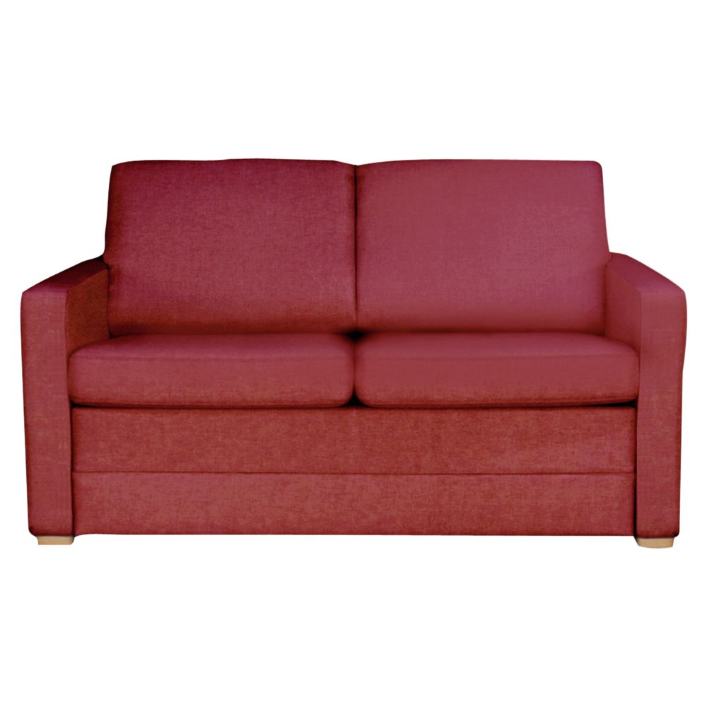 John Lewis Siesta Small Sofa Bed, Damson, width 139cm
