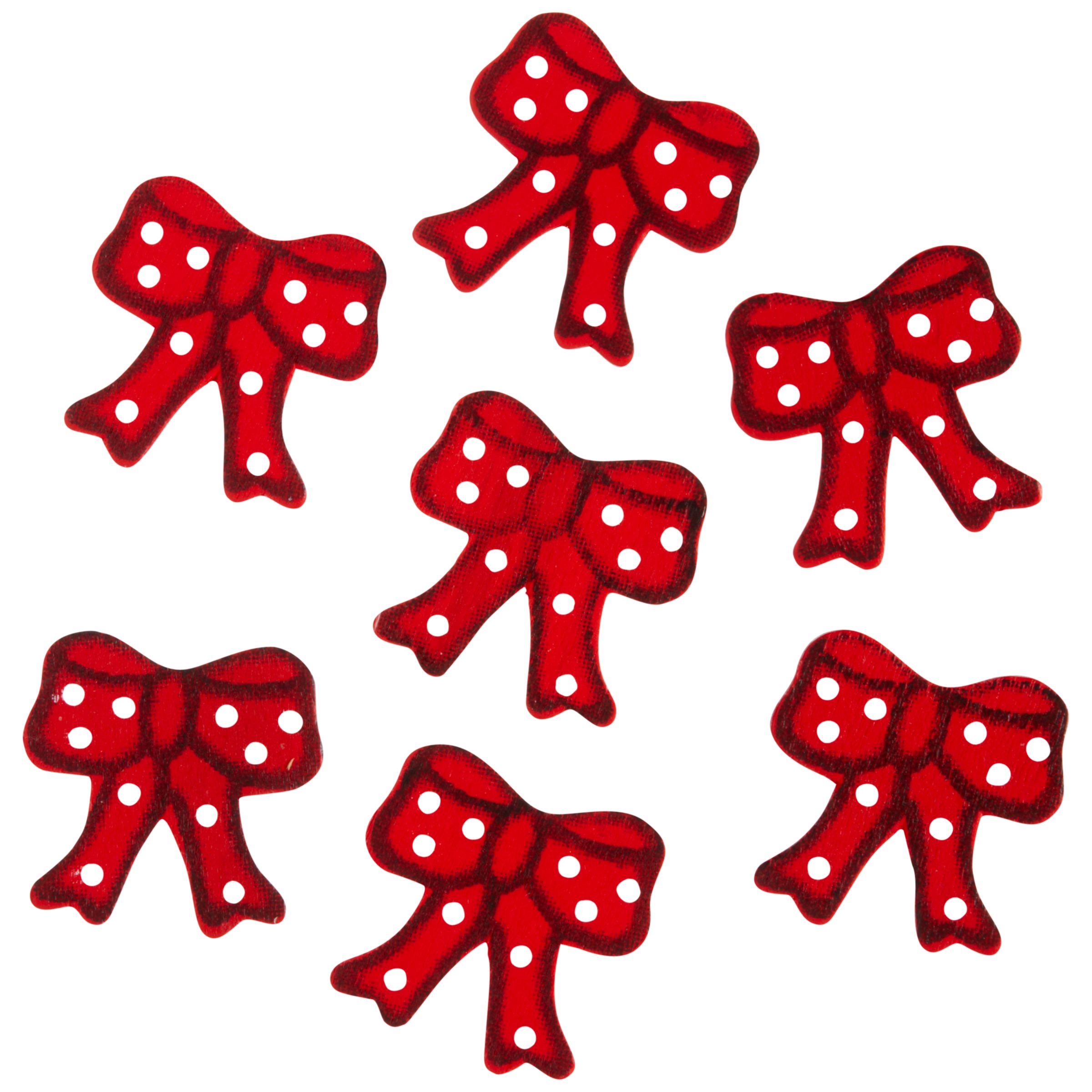 John Lewis Paper Toppers, Red Bows, Pack of 12