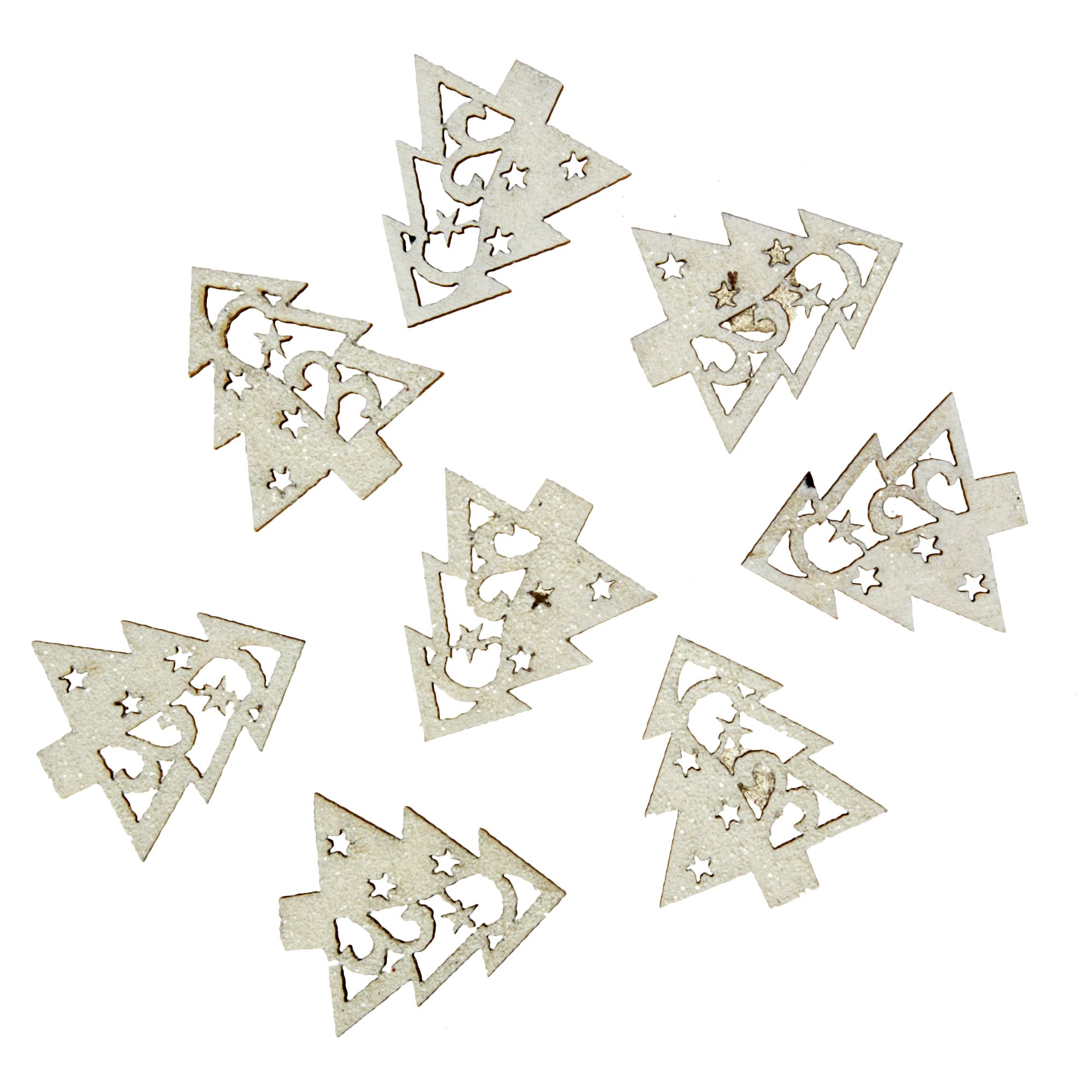 John Lewis Christmas Paper Toppers, Sparkle Trees, Pack of 8