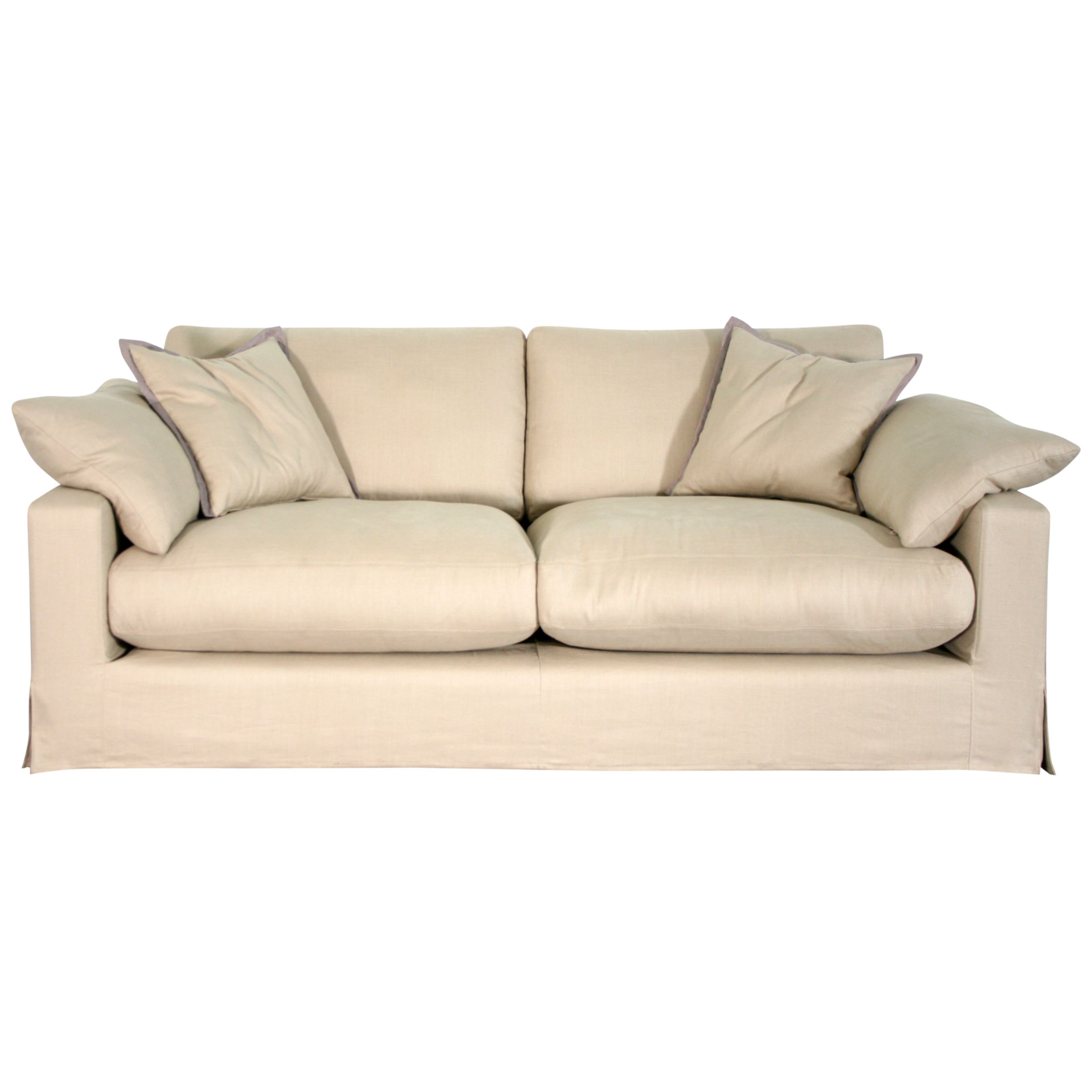 John Lewis Belle Standard Back Large Sofa, Latte, width 192cm