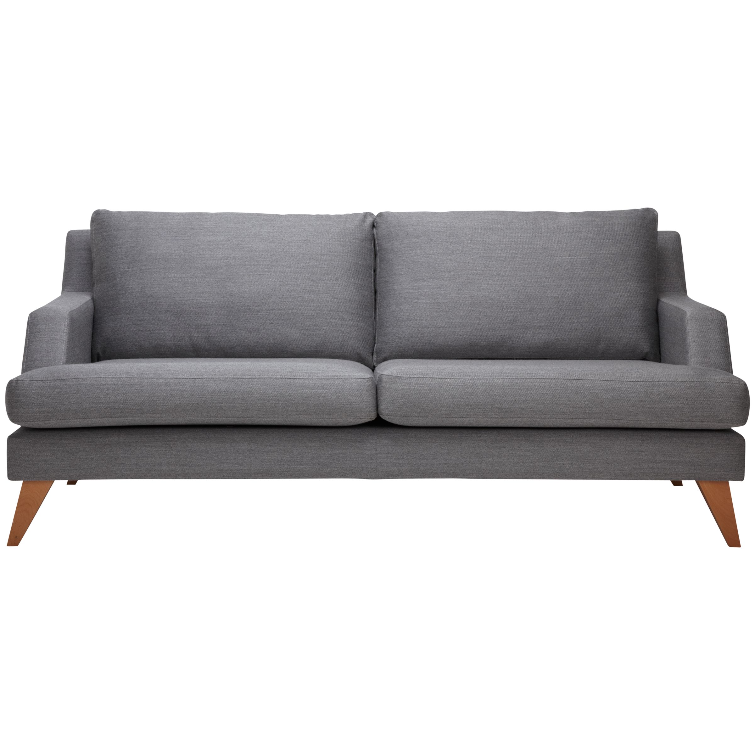 John Lewis Buzz Large Sofa, Felt Silver, width 192cm