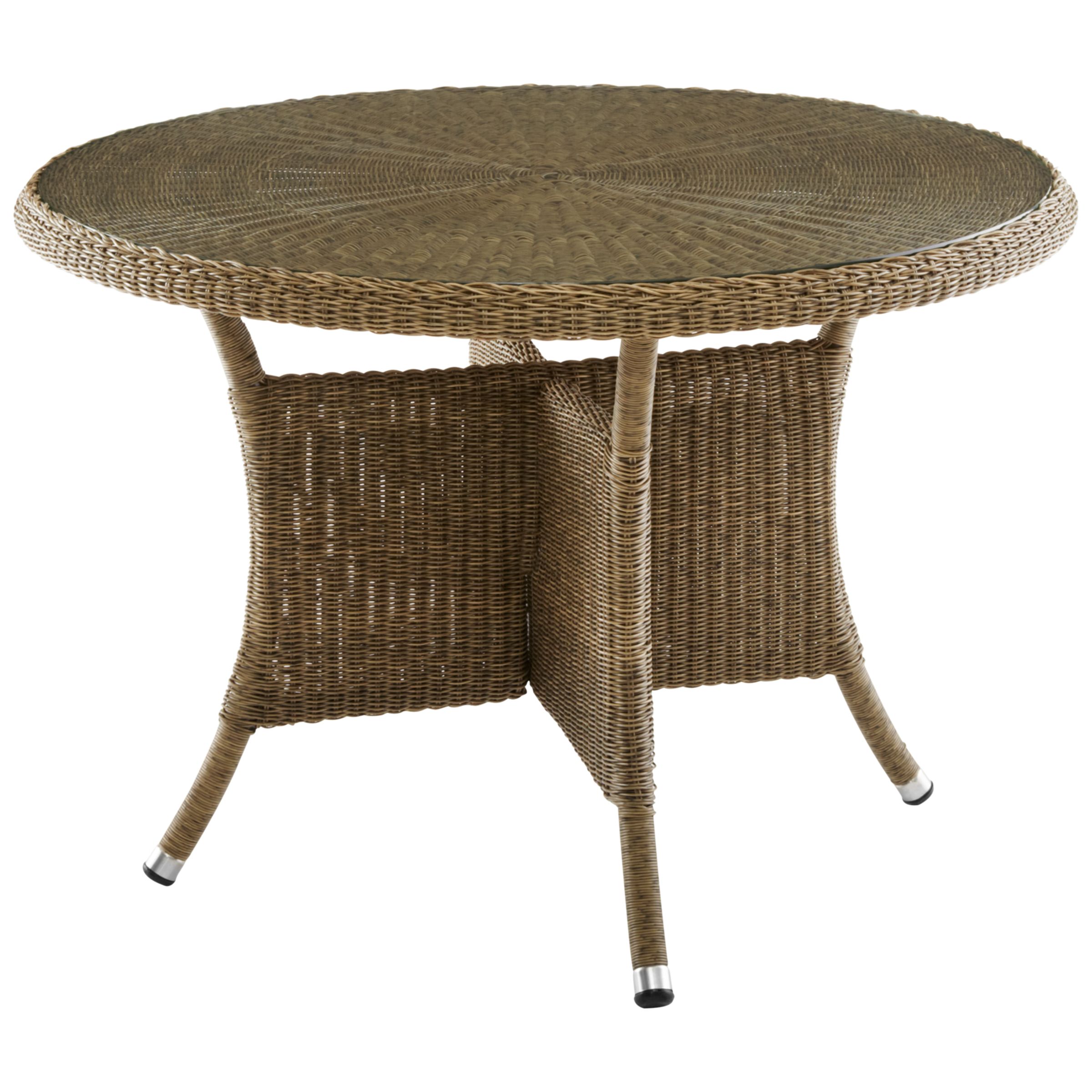 John Lewis Rimini 4 Seater Outdoor Dining Table, width 110cm