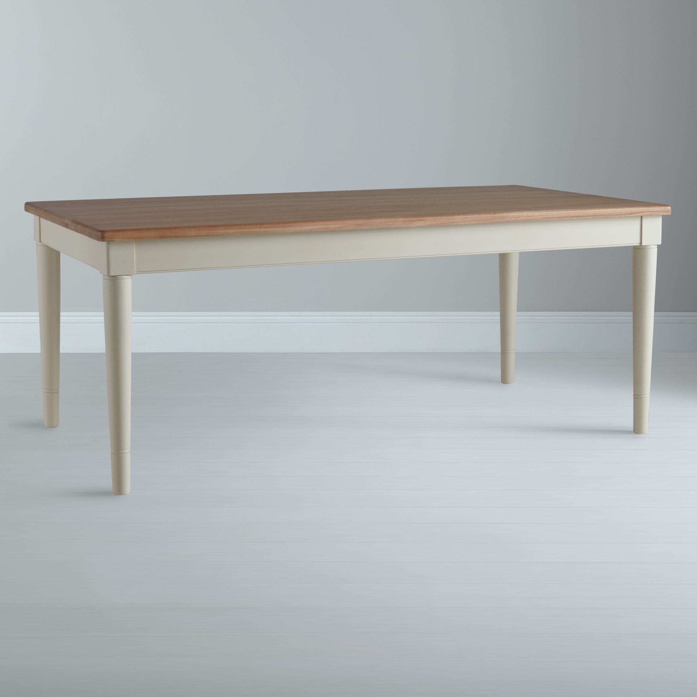 John Lewis Drift Rectangular 8 Seater Dining Table, White, width 190cm