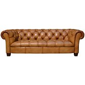 John Lewis Todd Grand Sofa, Taupe Leather, width 214cm
